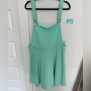 Mint colored YOINS Overall Pinafore Dresses